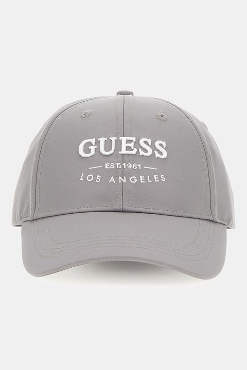 Guess, Sapca cu broderie logo, Gri