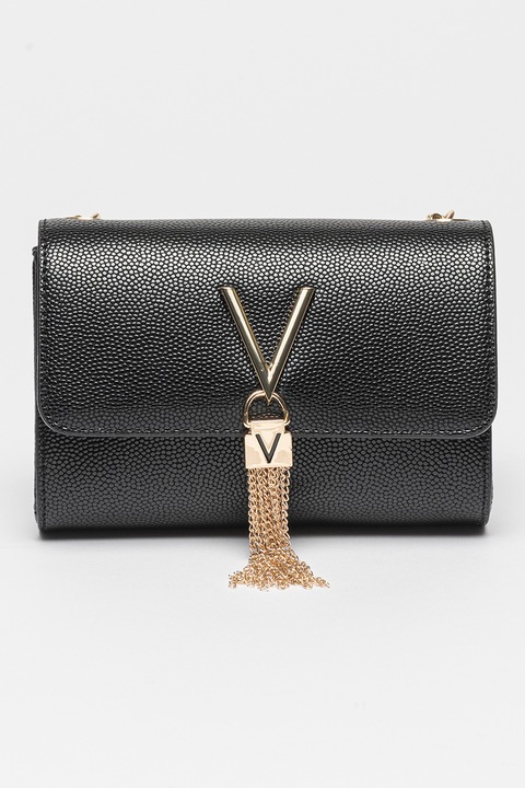Valentino Bags, Geanta crossbody cu bareta din lant Divina, Auriu, Negru