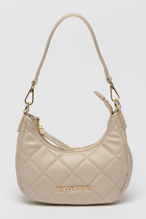 Valentino Bags, Ocarina keresztpántos műbőr táska dísztűzésekkel, Világos tópbarna