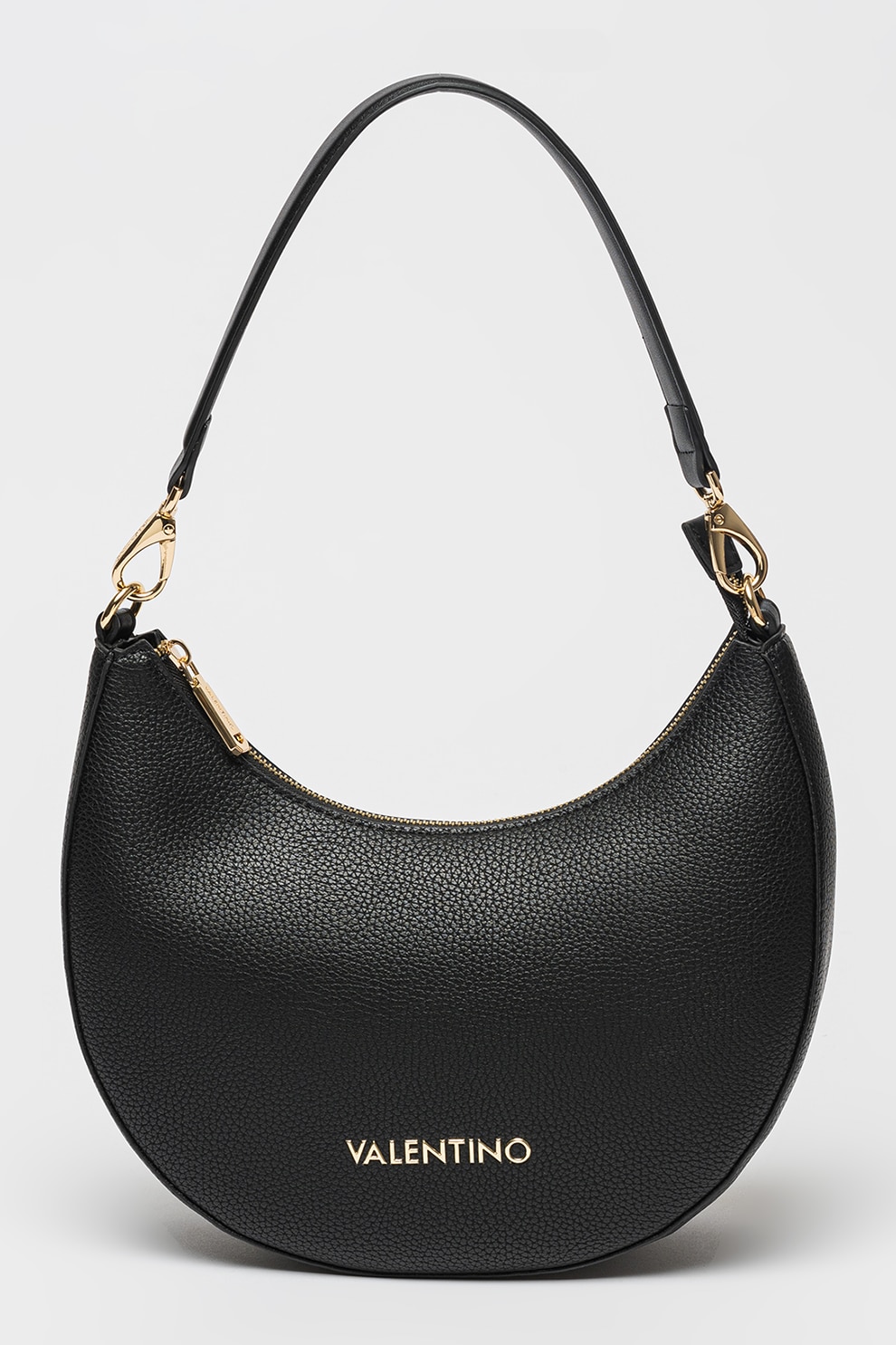 Valentino Bags, Geanta semiluna de piele ecologica Alexia, Negru