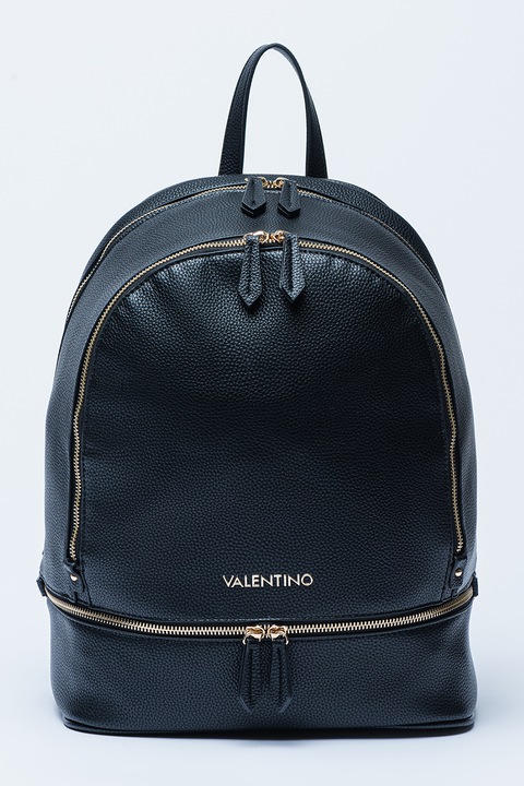 Valentino Bags, Rucsac de piele ecologica cu compartiment pentru laptop Brixton, Negru