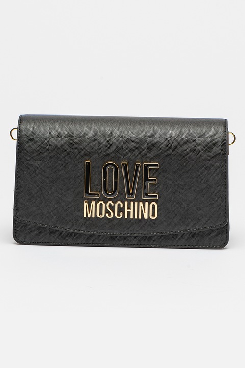Love Moschino, Műbőr táska cserélhető pántokkal, Fekete