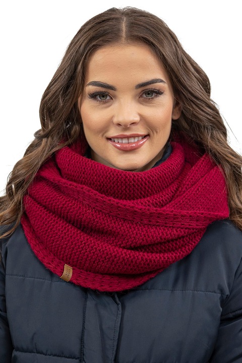 Esarfa dama, de iarna, Vivisence, 7103s, burgundy, marime unica