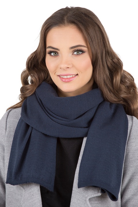 Esarfa dama, de iarna, Vivisence, 7102, Albastru inchis, marime unica