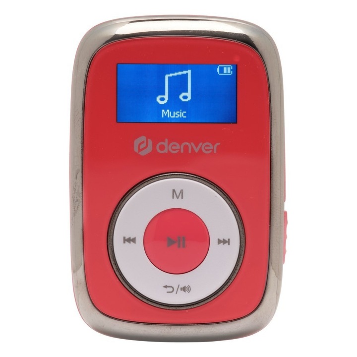MP3 lejátszó, Denver, 16 GB, piros