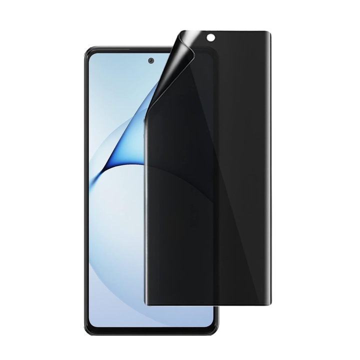 Folie de protectie ecran Privacy Hydrogel din silicon, TPU, compatibila cu Xiaomi Redmi Note 12, Perfect fit, acopera tot ecranul, ISAG