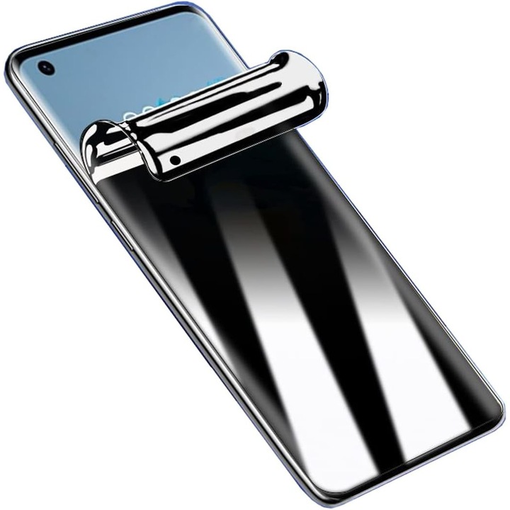 Folie de protectie ecran Privacy Hydrogel din silicon, TPU, compatibila cu OPPO Reno7 Lite, Perfect fit, acopera tot ecranul, ISAG