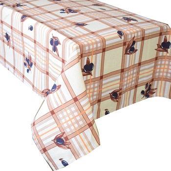 Fata de masa bumbac 100%, Casa de bumbac, 220x150 cm, Masline, Maro si bej Fata de masa bumbac 100%, Casa de bumbac, 220x150 cm, Masline, Maro si bej