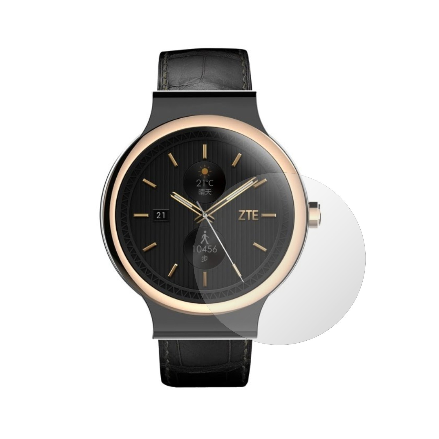 Set 2 Folii Protectie Ecran, Acoperire Totala, Adezive si Foarte Flexibile, Invisible Skinz Ultra-Clear AutoRegeneranta pentru Smartwatch ZTE Axon Watch