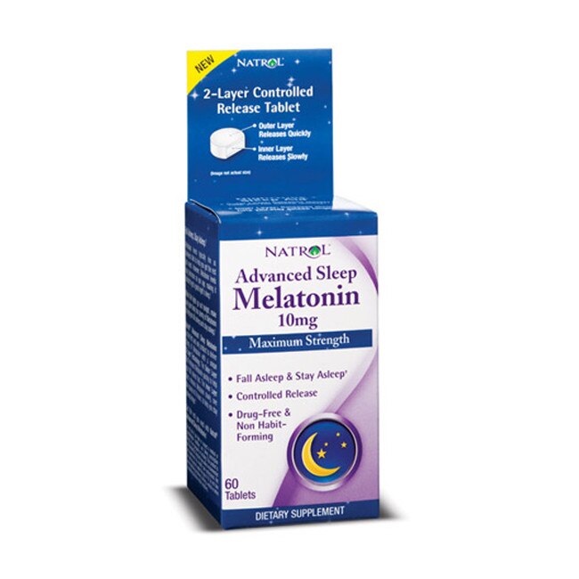 Supliment alimentar Natrol Advanced Sleep Melatonin 10mg, 60 tabs