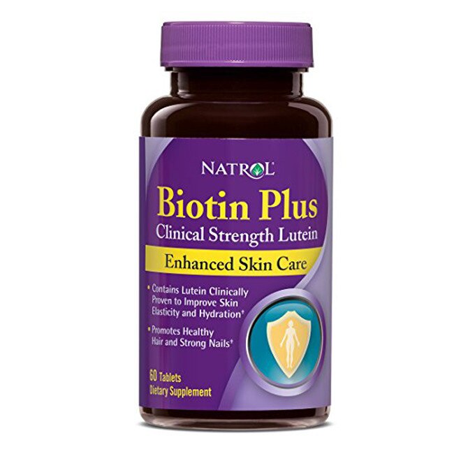 Vitamine Natrol Biotin Plus Lutein, 60 tabs