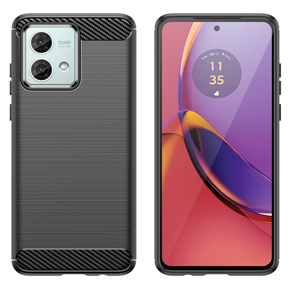 Husa pentru Motorola Moto G84, Accesorio Carbon Silicone, Black