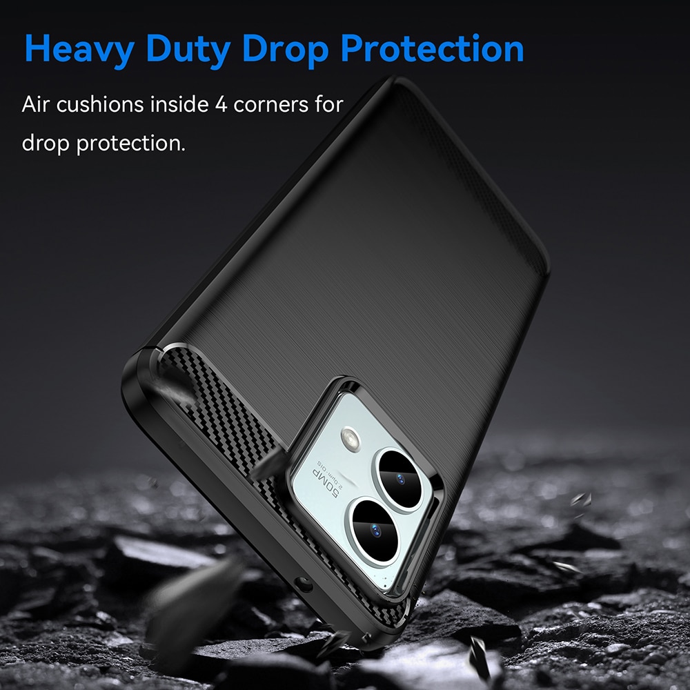 Husa pentru Motorola Moto G84, Accesorio Carbon Silicone, Black