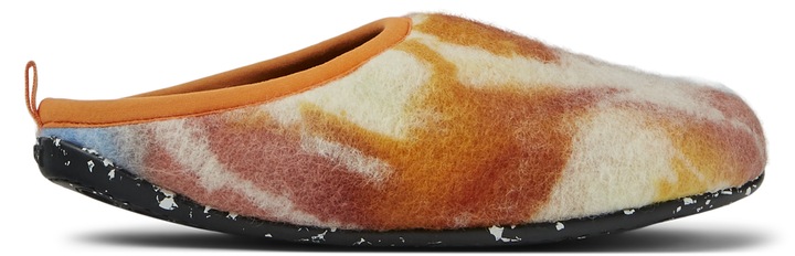 Camper, Papuci de casa din fetru de lana Wabi 647, Portocaliu/Crem