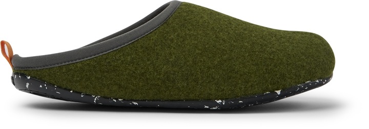 Camper, Papuci de lana cu model colorblock Wabi Twins 8631, Verde/Roz