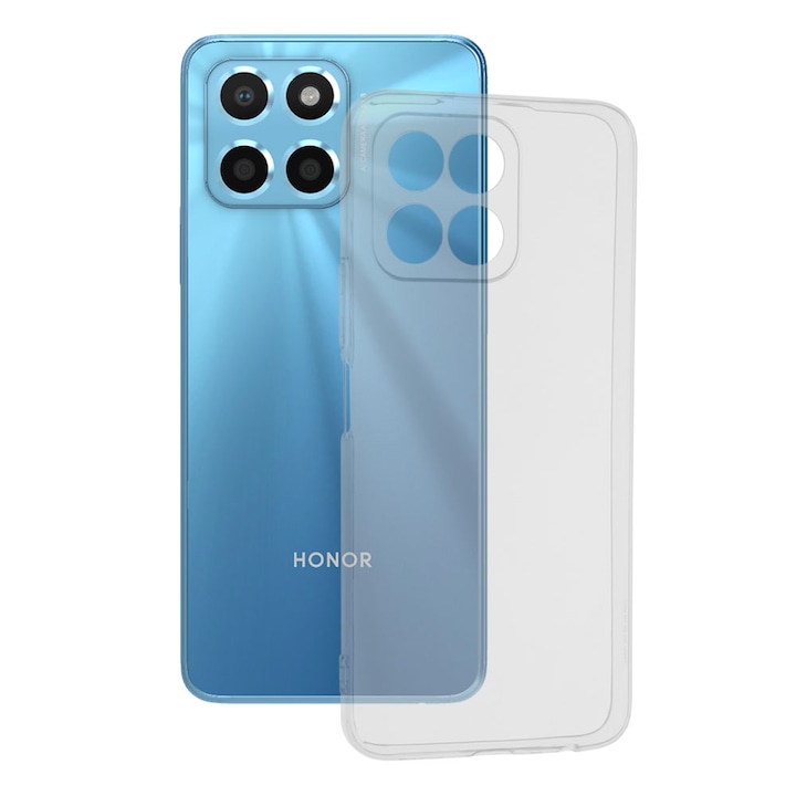 Прозрачен силиконов калъф за Honor X6 / X8 5G / 70 Lite, TPU, Slim Fit, ултра издръжлив, гъвкав, кристално чист, технология за оптимална защита, прозрачен