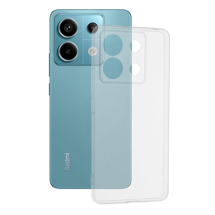 Прозрачен силиконов калъф за Xiaomi Redmi Note 13 Pro, TPU, Slim Fit, ултра издръжлив, гъвкав, кристално чист, технология за оптимална защита, прозрачен