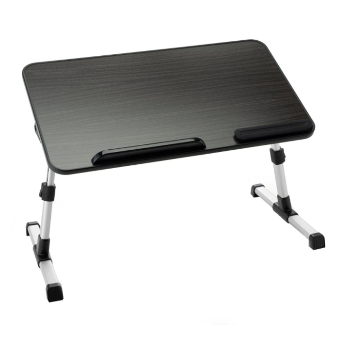 Сгъваема маса с поставка за лаптоп/таблет CLASStitude, 4 позиции за регулиране, размер 53 x 30 см, Черна