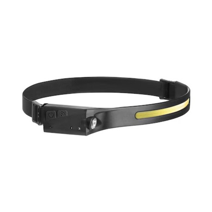 LED челник, 1 x COB ултраярък лентов източник, 1 x XPE, професионален, презареждаем, сензор за движение, Miromoto®