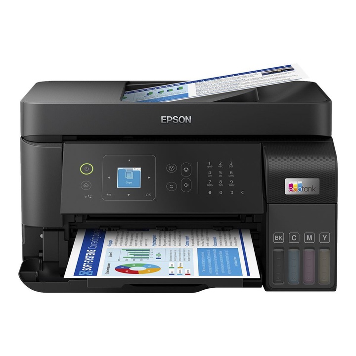 Цветен мастиленоструен принтер Epson ET-4810, дуплекс, ADF, USB 2.0, Wi-Fi, 20 ppm черен, 33 ppm цветен