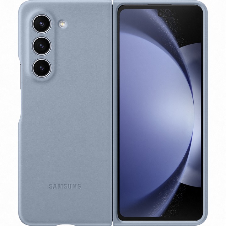 Защитен калъф за Samsung Galaxy Z Fold5 F946, Калъф от еко кожа, Precision Fit, U542, Arctic Snowstar