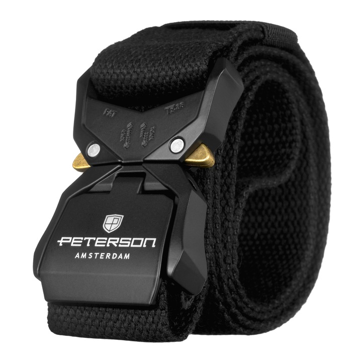 Мъжки колан за панталон Peterson ptn black webbing x 3,6 x 0,2, Черен, 115