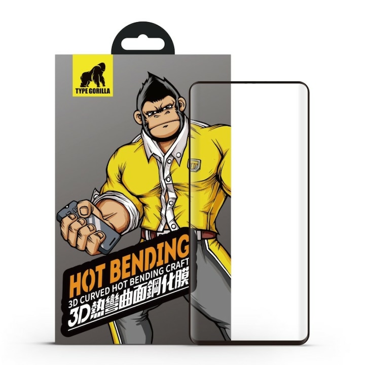 Folie protectie ecran, Type Gorilla, Sticla, pentru Samsung Note 20 Ultra, Negru