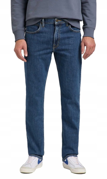 Blugi barbati, Lee, Bumbac, Albastru``, Albastru