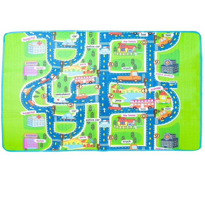 Детски килим Luka, Образователен модел, дунапрен, топлоизолация, 160x130см