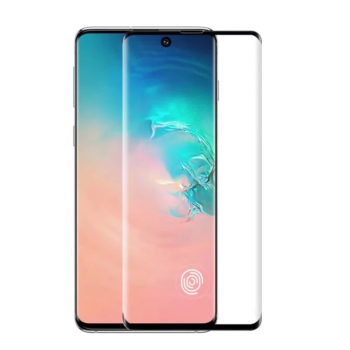 Folie de protectie compatibila Samsung Galaxy S20 Plus, sticla securizata 9H, negru-transparent