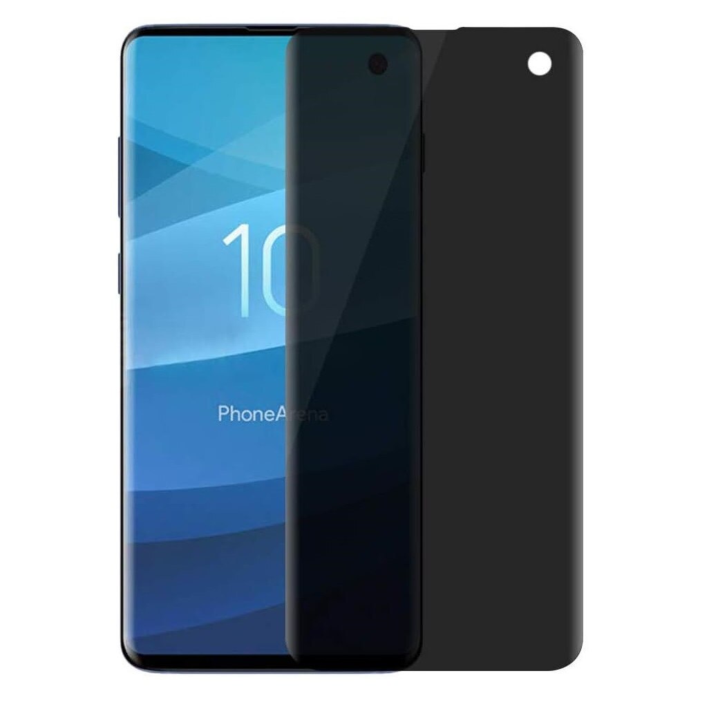 Folie de protectie ecran Privacy Hydrogel din silicon, TPU, compatibila cu Samsung Galaxy S10, Perfect fit, acopera tot ecranul, ISAG