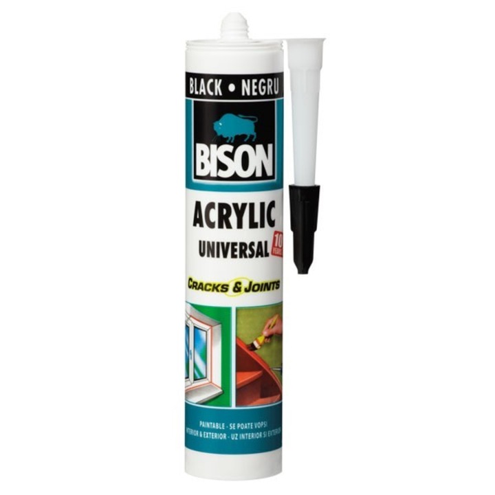 Etansant BISON 300ml acrilic - negru