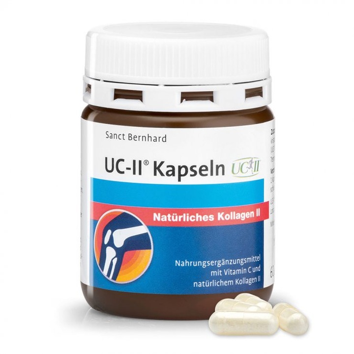 Capsule colagen UCII + vitamina C Sanct Bernhard 60 buc