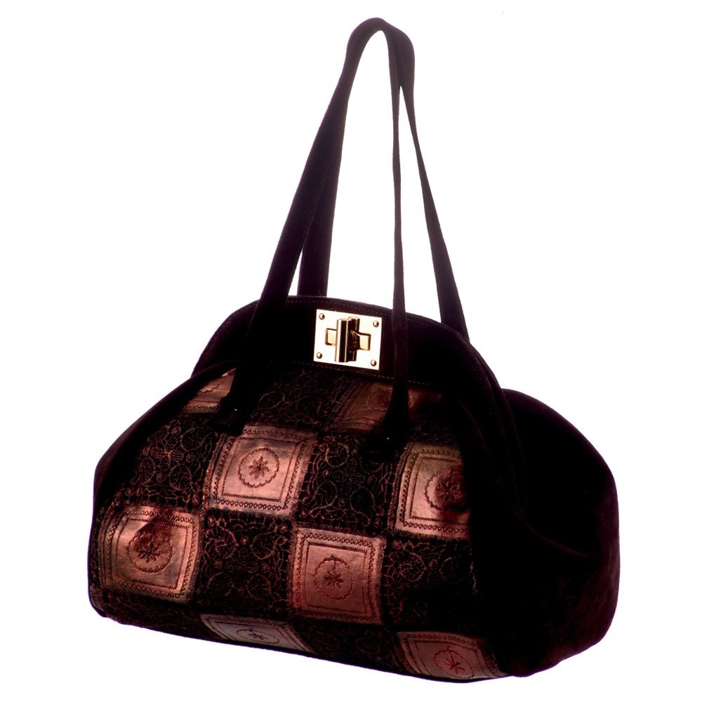 Geanta piele ecologica si material textil Liza Panait 2770