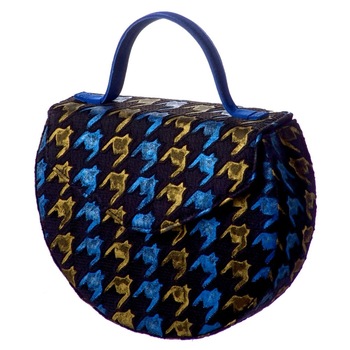 Geanta piele si dantela pictata manual Liza Panait 2772 Geanta piele si dantela pictata manual Liza Panait 2772