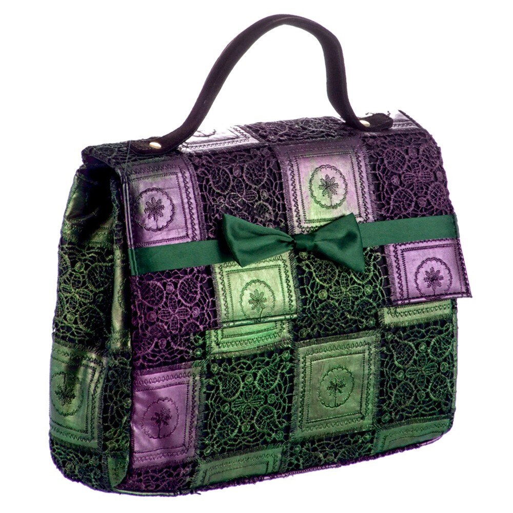 Geanta piele pictata manual Liza Panait 2776