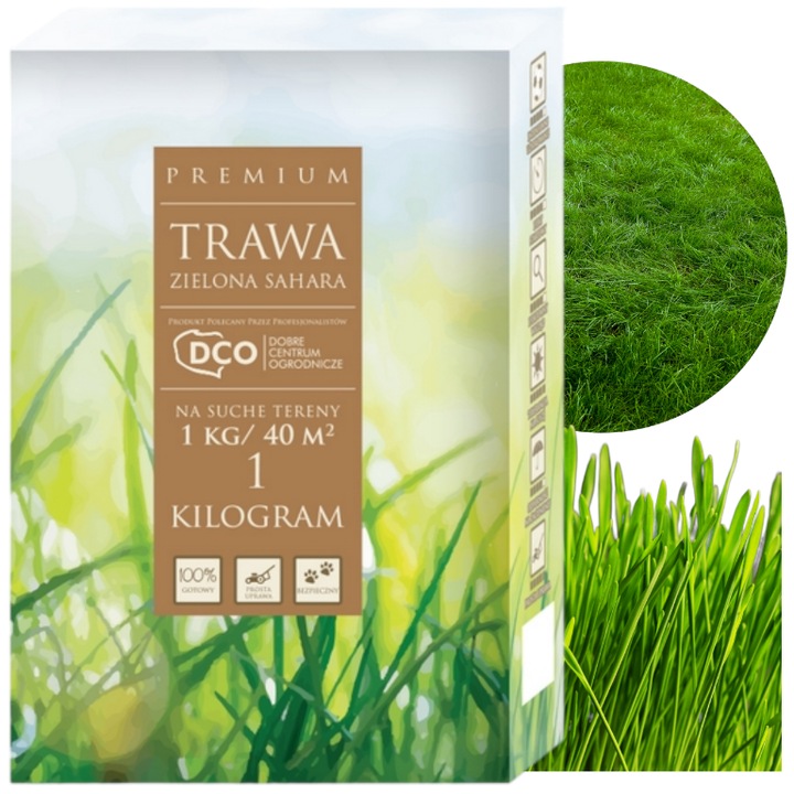 Seminte de iarba, DCO, Tolerant la seceta si umbra usoara, Usor de crescut, Amestec de iarba cu cerinte reduse fata de sol, Crestere dinamica si rasarire rapida, 1 kg