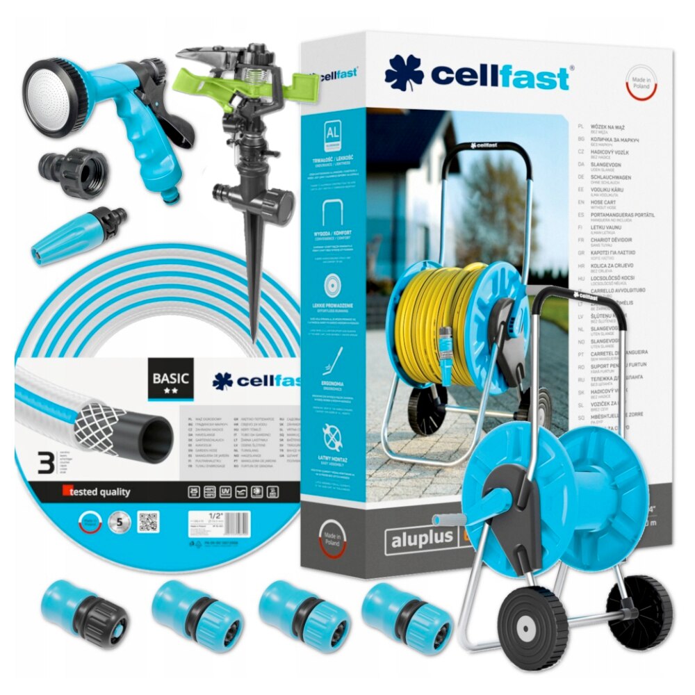 Furtun De Gradina Cu Tambur, Cellfast, 1/2'', 50M, Setati, Aluminiu ...