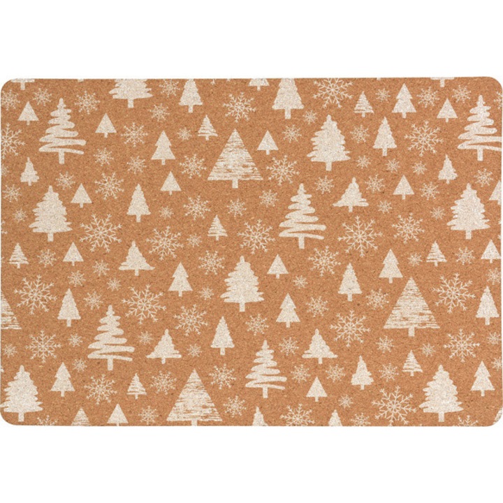 Individual, model de Craciun, 40 x 30 cm - alb