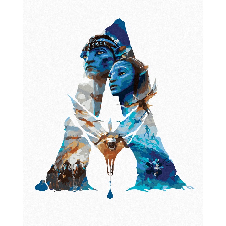 Pictura pe numere - A AVATAR 40x50 cm / cu rama - ZUTY