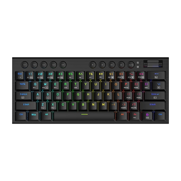 Tastatura gaming mecanica Redragon Horus Mini neagra iluminare RGB