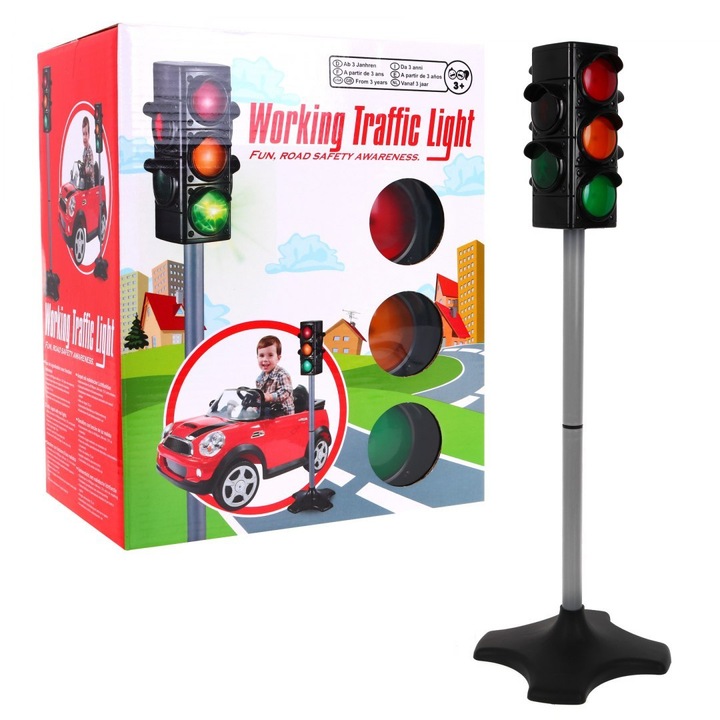 Semafor interactiv, 3 baterii AAA, 3 ani+
