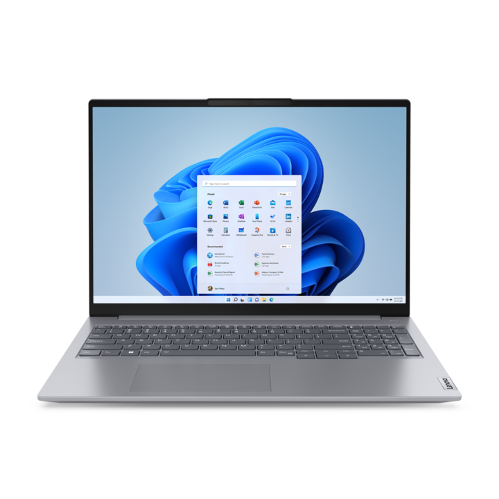 Лаптоп Lenovo ThinkBook 16 G6 IRL, 21KH008ABM.500SSD, Windows 11 Pro, 16", Intel Core i5-1335U (10-ядрен), Intel Iris Xe Graphics, 16GB 5200MHz (1x16GB) DDR5, Сив