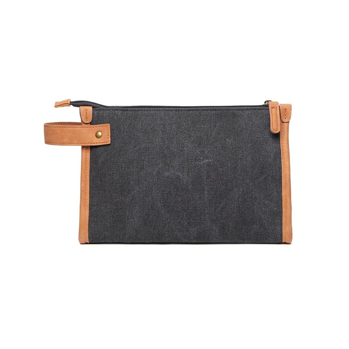 Козметична чанта XD Design, Платно, Вътрешни отделения, Черен, 27 x 7 x 18см