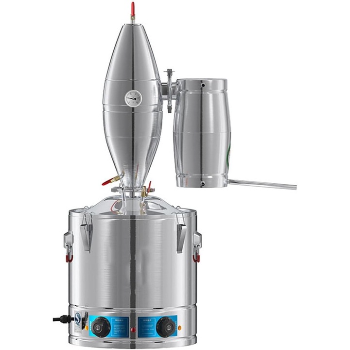 Дестилатор за бира, Vevor, 50L, 220V, Неръждаема стомана, Сребро