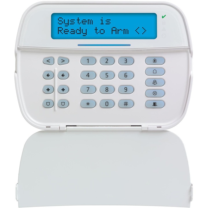 Клавиатура за аларма, DSC, PowerG, LCD екран, бял