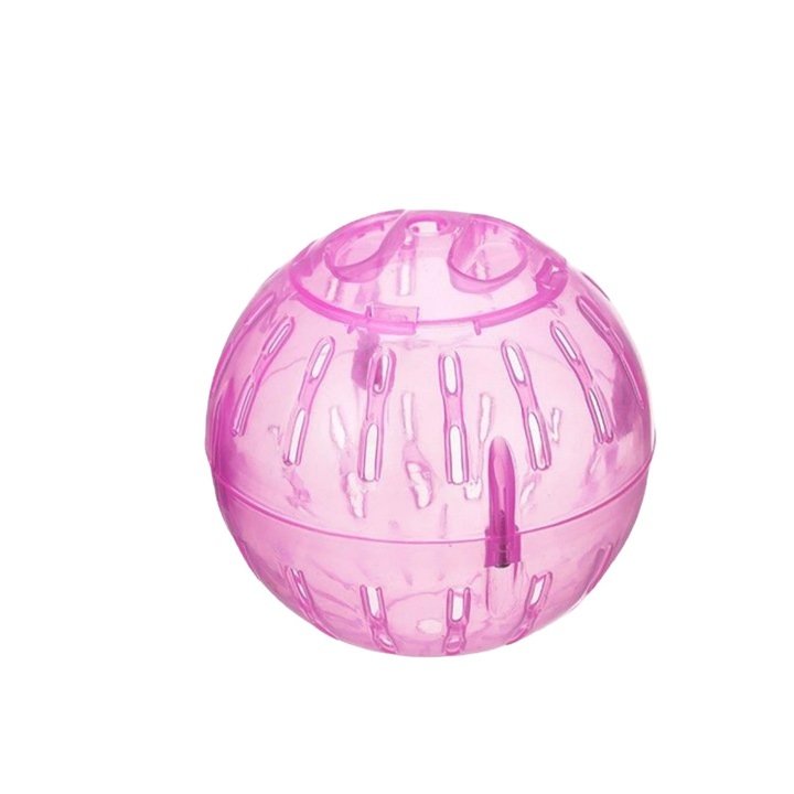 Jucarie hamster, minge de exercitii, 12 cm, roz, acrilic, ursulet auriu hamster