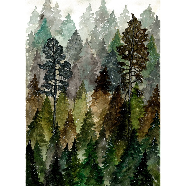 Tablou brazi acuarela padure L 70 x H 140