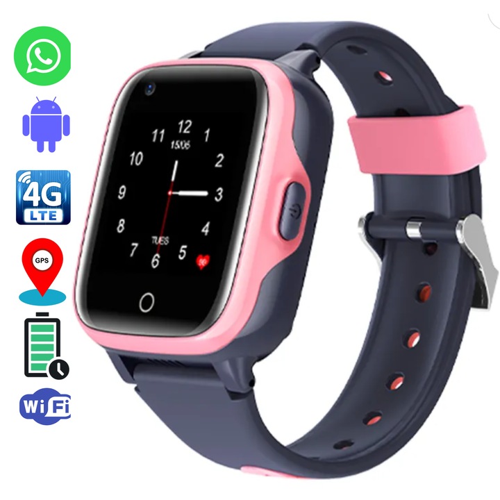 Apple Watch SE (2025), GPS + Cellular, Carcasa Midnight Aluminium 44mm, Midnight Sport Band - M/L