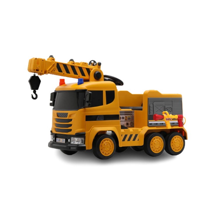 Camion electric pentru copii Kinderauto BJLB211A 4x 35W 12V 10Ah, culoare Galbena